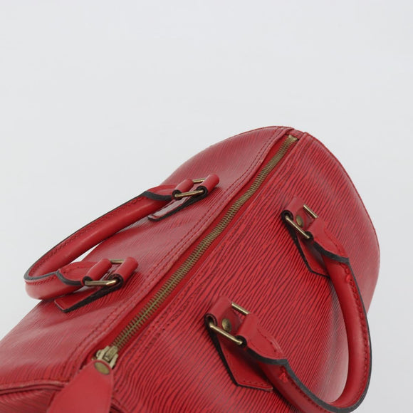 LOUIS VUITTON Epi Speedy 35 Hand Bag Castilian Red M42997 LV Auth 190649A