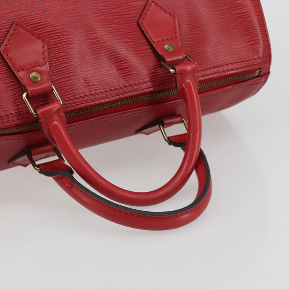 LOUIS VUITTON Epi Speedy 35 Hand Bag Castilian Red M42997 LV Auth 190649A