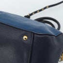 Miu Miu Hand Bag Leather 2way Blue Gold Auth 190650-9