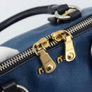 Miu Miu Hand Bag Leather 2way Blue Gold Auth 190650-10