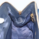 Miu Miu Hand Bag Leather 2way Blue Gold Auth 190650-22