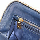 Miu Miu Hand Bag Leather 2way Blue Gold Auth 190650-23