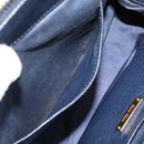 Miu Miu Hand Bag Leather 2way Blue Gold Auth 190650-26