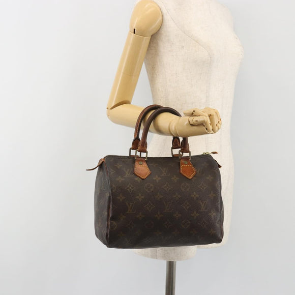 LOUIS VUITTON Monogram Speedy 25 Hand Bag M41528 LV Auth 190651