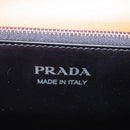 PRADA Shoulder Bag Leather Orange Silver Auth 190652M-22