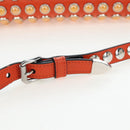 PRADA Shoulder Bag Leather Orange Silver Auth 190652M-8