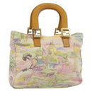 FENDI Hand Bag Canvas Beige Gold Auth 190653V-1