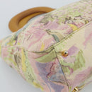 FENDI Hand Bag Canvas Beige Gold Auth 190653V-14