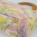 FENDI Hand Bag Canvas Beige Gold Auth 190653V-15