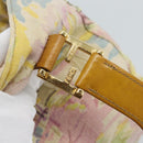 FENDI Hand Bag Canvas Beige Gold Auth 190653V-10