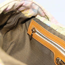 FENDI Hand Bag Canvas Beige Gold Auth 190653V-20