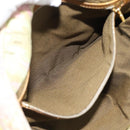FENDI Hand Bag Canvas Beige Gold Auth 190653V-21