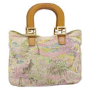 FENDI Hand Bag Canvas Beige Gold Auth 190653V-2