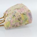 FENDI Hand Bag Canvas Beige Gold Auth 190653V-4