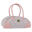 Vivienne Westwood Hand Bag Canvas Pink Silver Auth 190655A-1