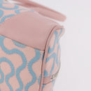 Vivienne Westwood Hand Bag Canvas Pink Silver Auth 190655A-12