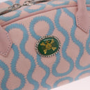Vivienne Westwood Hand Bag Canvas Pink Silver Auth 190655A-16