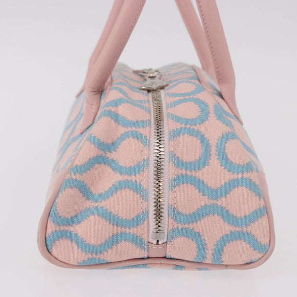 Vivienne Westwood Hand Bag Canvas Pink Silver Auth 190655A