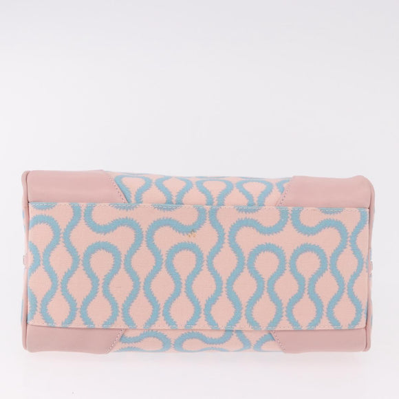 Vivienne Westwood Hand Bag Canvas Pink Silver Auth 190655A