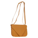 BOTTEGA VENETA Mount Chain Shoulder Bag Leather 2way Orange Gold Auth 190656V-1