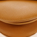 BOTTEGA VENETA Mount Chain Shoulder Bag Leather 2way Orange Gold Auth 190656V-16