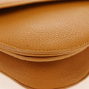 BOTTEGA VENETA Mount Chain Shoulder Bag Leather 2way Orange Gold Auth 190656V-17