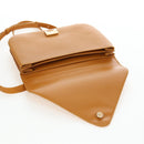 BOTTEGA VENETA Mount Chain Shoulder Bag Leather 2way Orange Gold Auth 190656V-20