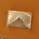 BOTTEGA VENETA Mount Chain Shoulder Bag Leather 2way Orange Gold Auth 190656V-9