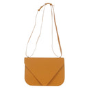 BOTTEGA VENETA Mount Chain Shoulder Bag Leather 2way Orange Gold Auth 190656V-13