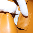 BOTTEGA VENETA Mount Chain Shoulder Bag Leather 2way Orange Gold Auth 190656V-11
