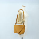 BOTTEGA VENETA Mount Chain Shoulder Bag Leather 2way Orange Gold Auth 190656V-26
