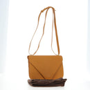 BOTTEGA VENETA Mount Chain Shoulder Bag Leather 2way Orange Gold Auth 190656V-12