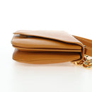 BOTTEGA VENETA Mount Chain Shoulder Bag Leather 2way Orange Gold Auth 190656V-4