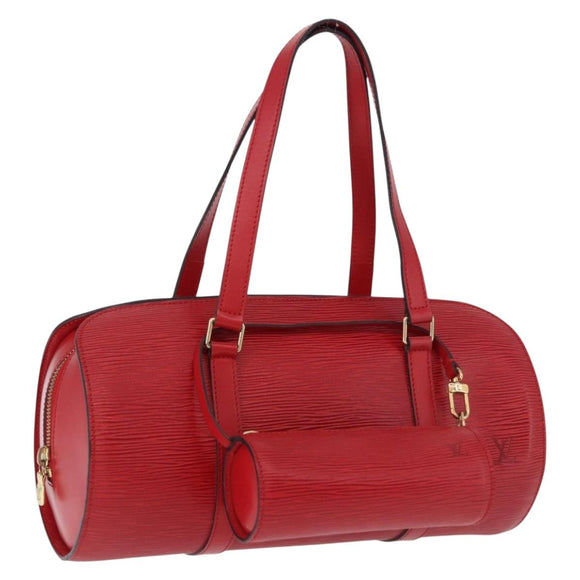 LOUIS VUITTON Epi Soufflot Hand Bag Red M52227 LV Auth 190657V