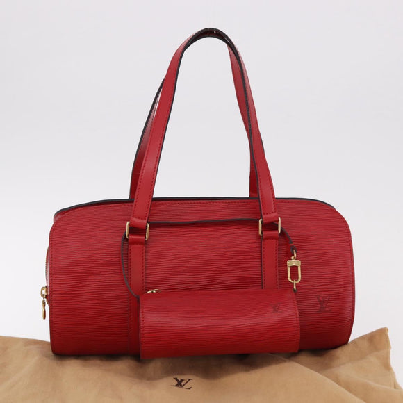 LOUIS VUITTON Epi Soufflot Hand Bag Red M52227 LV Auth 190657V