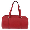 LOUIS VUITTON Epi Soufflot Hand Bag Red M52227 LV Auth 190657V-2