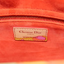 Christian Dior Lady Dior Hand Bag Leather 2way Red Gold Auth 190659SM-23
