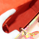 Christian Dior Lady Dior Hand Bag Leather 2way Red Gold Auth 190659SM-11