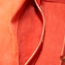 Christian Dior Lady Dior Hand Bag Leather 2way Red Gold Auth 190659SM-28