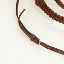 Miu Miu Hand Bag Straw 2way Brown Gold Auth 190660SAM-9