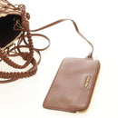 Miu Miu Hand Bag Straw 2way Brown Gold Auth 190660SAM-21