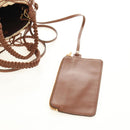 Miu Miu Hand Bag Straw 2way Brown Gold Auth 190660SAM-22