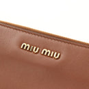 Miu Miu Hand Bag Straw 2way Brown Gold Auth 190660SAM-23