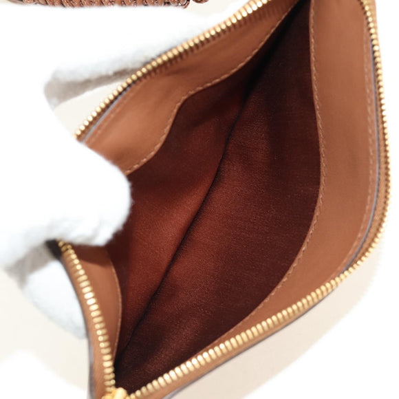 Miu Miu Hand Bag Straw 2way Brown Gold Auth 190660SAM