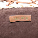 Miu Miu Hand Bag Straw 2way Brown Gold Auth 190660SAM-26