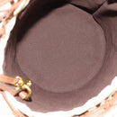 Miu Miu Hand Bag Straw 2way Brown Gold Auth 190660SAM-10