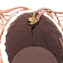 Miu Miu Hand Bag Straw 2way Brown Gold Auth 190660SAM-28