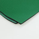 HERMES Yuris PM Note Cover Leather Green Auth 190663-15