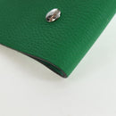 HERMES Yuris PM Note Cover Leather Green Auth 190663-16