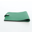 HERMES Yuris PM Note Cover Leather Green Auth 190663-6